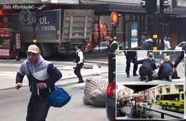Un camion sulla folla. Attentato a Stoccolma